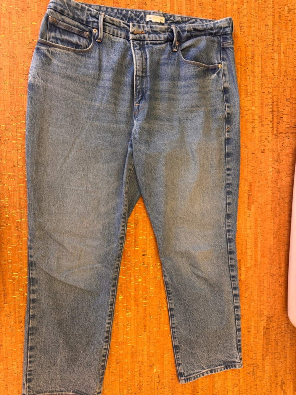 Good American Relaxed Fit Men's Jeans in Blue Wash